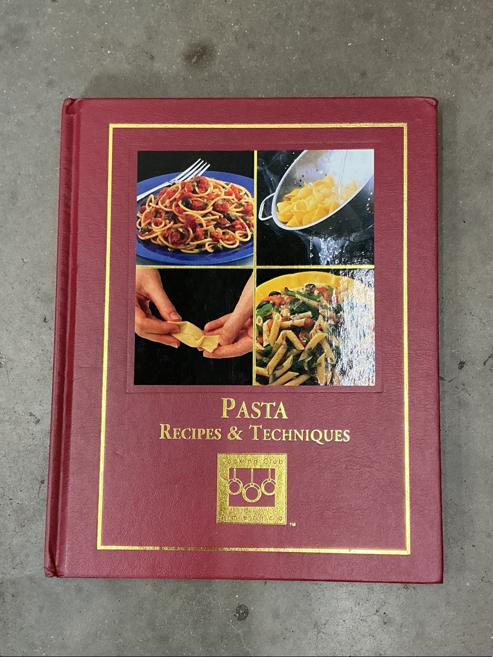 Pasta Recipes & Techniques Cookbook - Maroon Cover